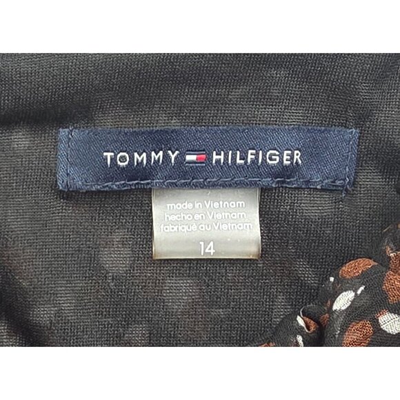 Women's - Tommy Hilfiger Brown Ruffled Midi Dress, Size 14 - Picture 6 of 10